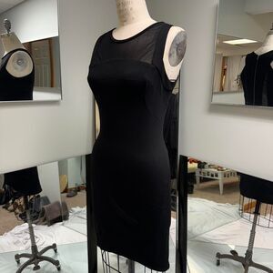 Helmut Lang Black Mesh Bodycon Dress